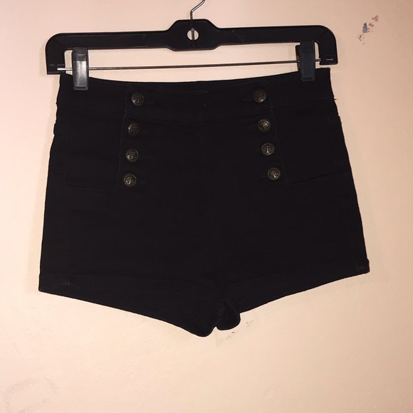 Pants - High waisted black shorts
